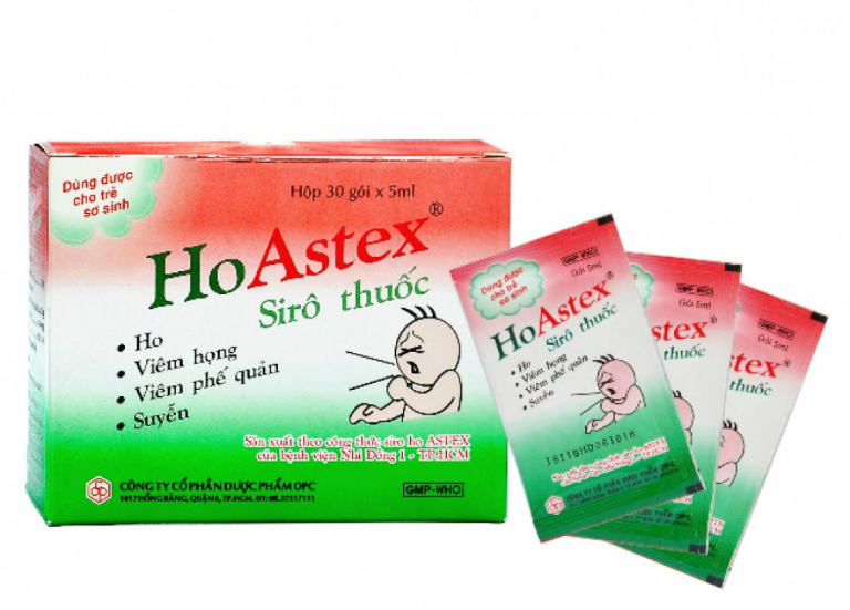 Thuốc ho Astex được bào chế ở dạng dung dịch siro. Thuốc được trình bày ở hai dạng: dạng chai và dạng gói.