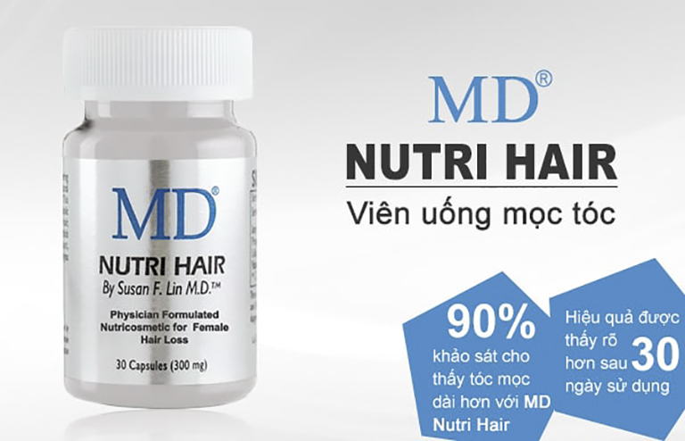 Thuốc kích thích mọc tóc MD Nutri Hair là sản phẩm được chuyên gia khuyên dùng