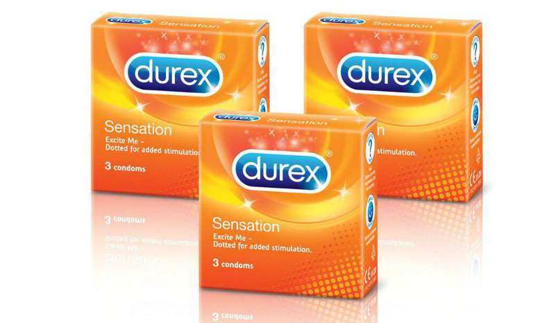 Bao cao su Durex Sensation với thiết kế các hạt gai tăng cường khoái cảm cho nữ giới.