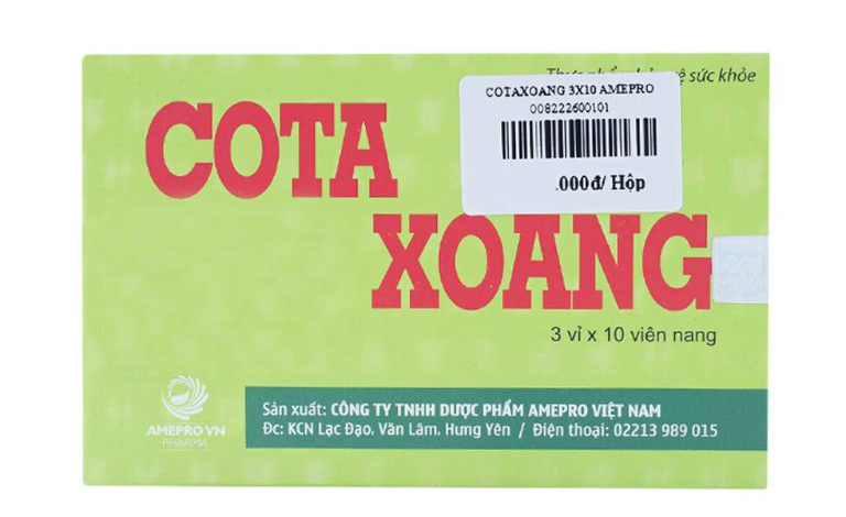 Thuốc Cota Xoang được bào chế ở dạng viên nang, dùng để điều trị bệnh viêm xoang, viêm đường hô hấp trên.