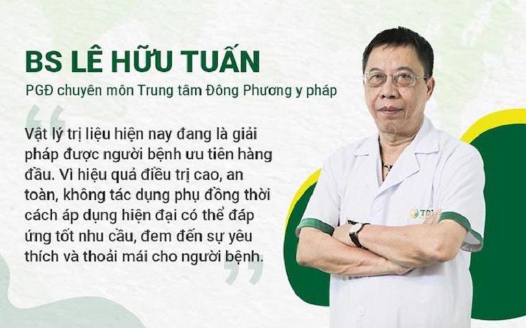 Bác sĩ Lê Hữu Tuấn đã đưa ra khẳng định về sự hiệu quả của vật lý trị liệu ĐPYP