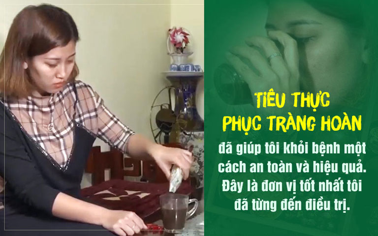 Chị Lê Thị Tuyền điều trị bệnh đại tràng tại Trung tâm Thuốc dân tộc
