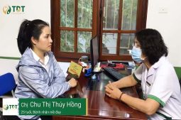 Chị Chu Thị Thúy Hồng chia sẻ về hiệu quả điều trị mề đay