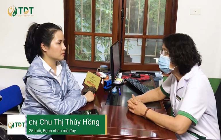 Chị Chu Thị Thúy Hồng chia sẻ về hiệu quả điều trị mề đay