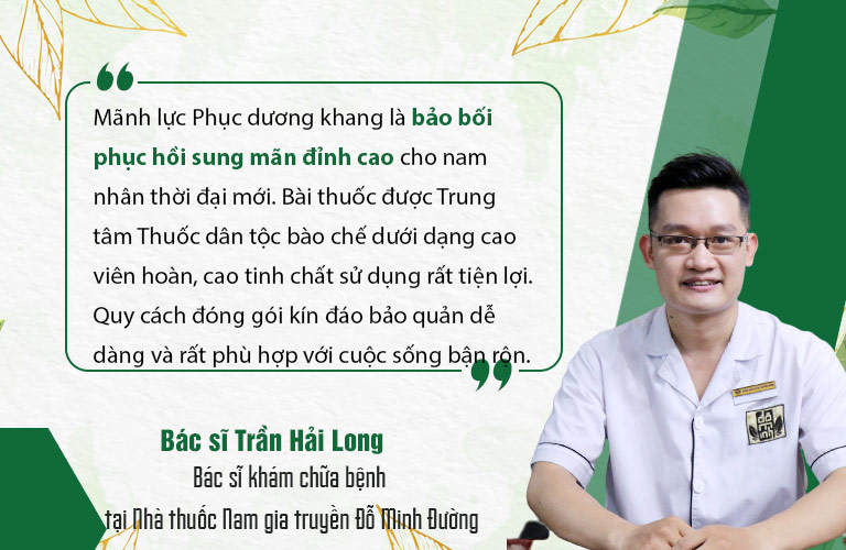 Đánh giá của bác sĩ Trần Hải Long