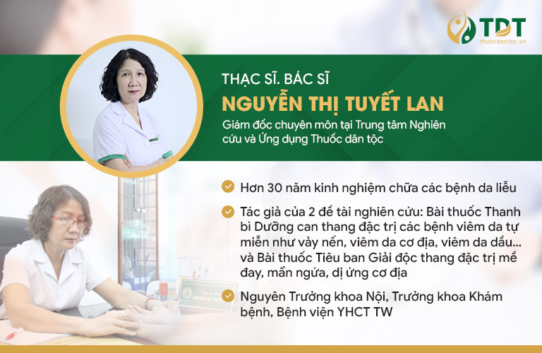 Bác sĩ Tuyết Lan - Trưởng khoa da liễu Trung tâm Thuốc dân tộc