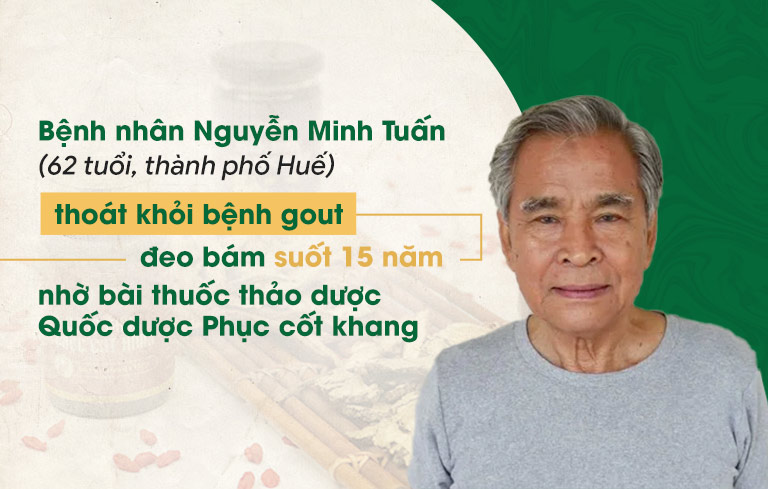 Bệnh nhân Nguyễn Minh Tuấn (62 tuổi, thành phố Huế)