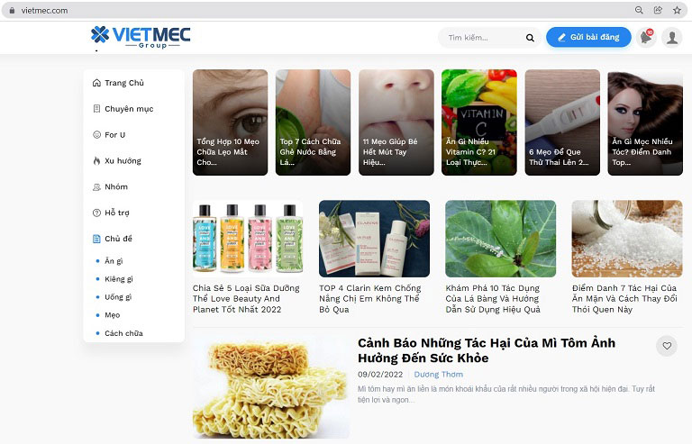 Vietmec.com là Mạng xã hội về y tế sức khoẻ Việt Nam đầu tiên