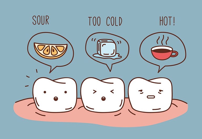 Ăn đồ chua bị buốt răng có thể xảy ra khi men răng bị mòn