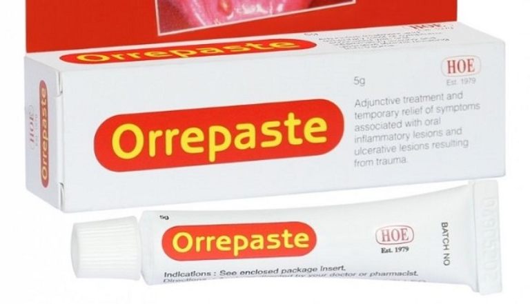 Thuốc nhiệt miệng trẻ em Orrepaste thuộc nhóm thuốc kháng viêm, được bán theo đơn của bác sĩ