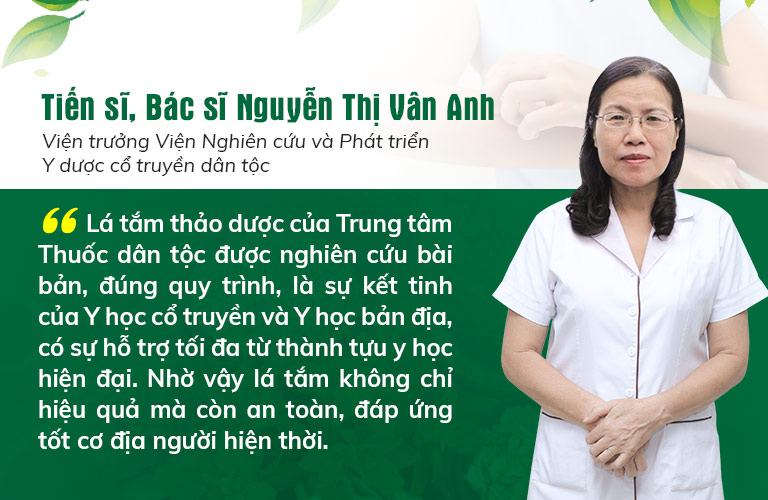 Tiến sĩ, Bác sĩ Nguyễn Thị Vân Anh nhận định về công thức lá tắm