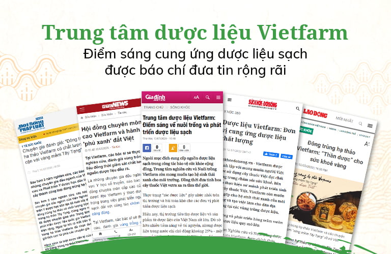 Báo chí đưa tin về Trung tâm dược liệu Vietfarm