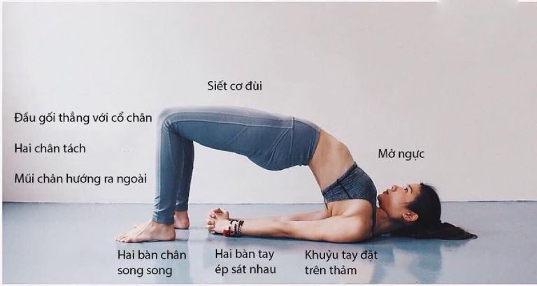 Bài tập yoga tư thế cây cầu là một trong những bài tập tốt cho tim mạch được đánh giá cao